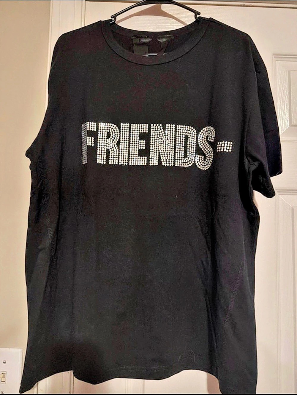 VLONE Friends Rhinestone T-Shirt Black
